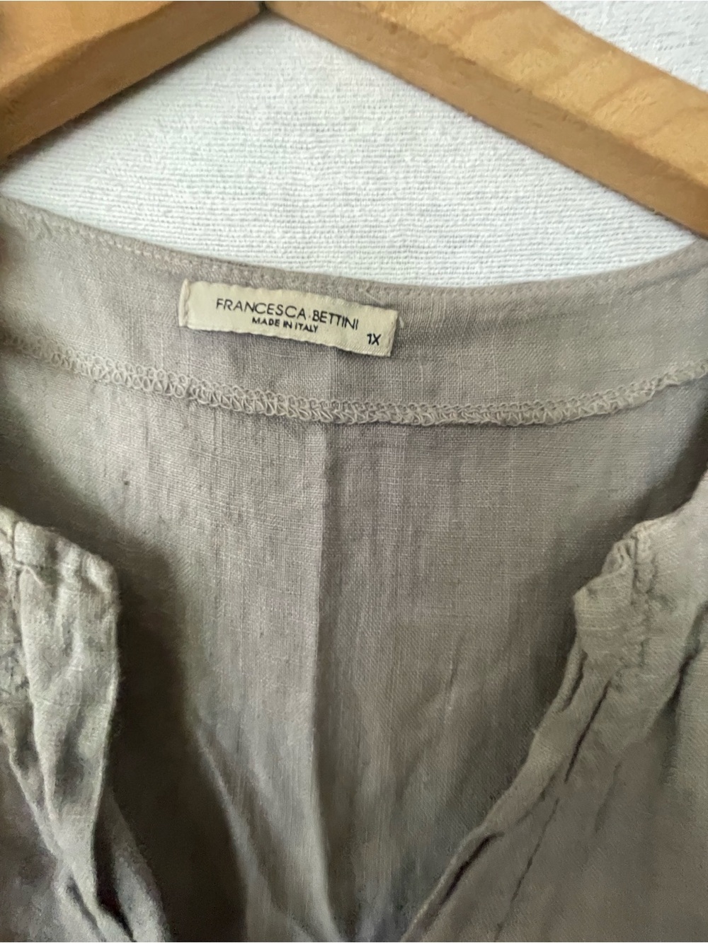 Francesca Bettini 100% Linen Beige Maxi Dress Made in Italy 1X - Picture 5 of 8